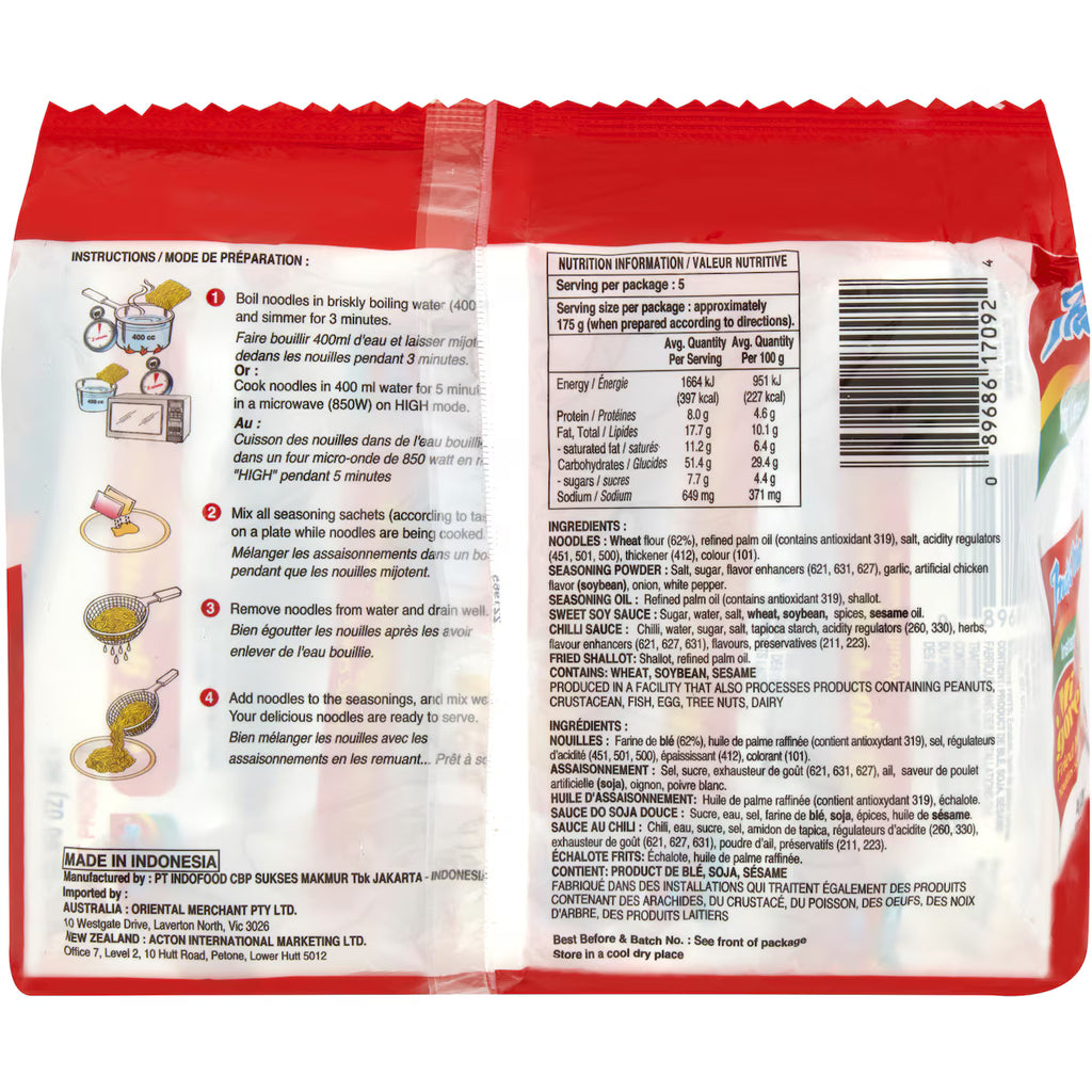 Indomie Mi Goreng Instant Noodles 5 pack
