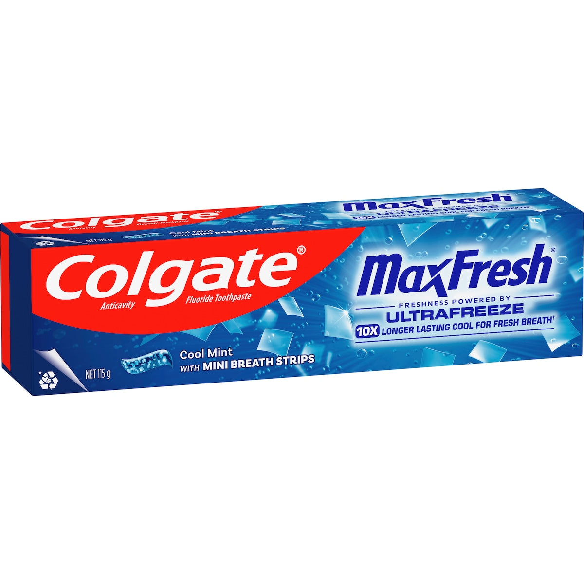 Colgate Max Fresh Toothpaste With Mini Breath Strips Cool Mint 115g
