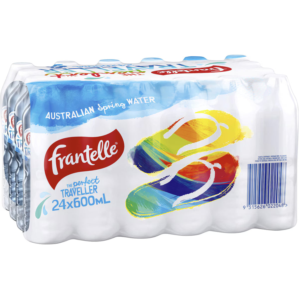 Frantelle Australian Still Spring Water Bottles Multipack 600mL x 24 pack