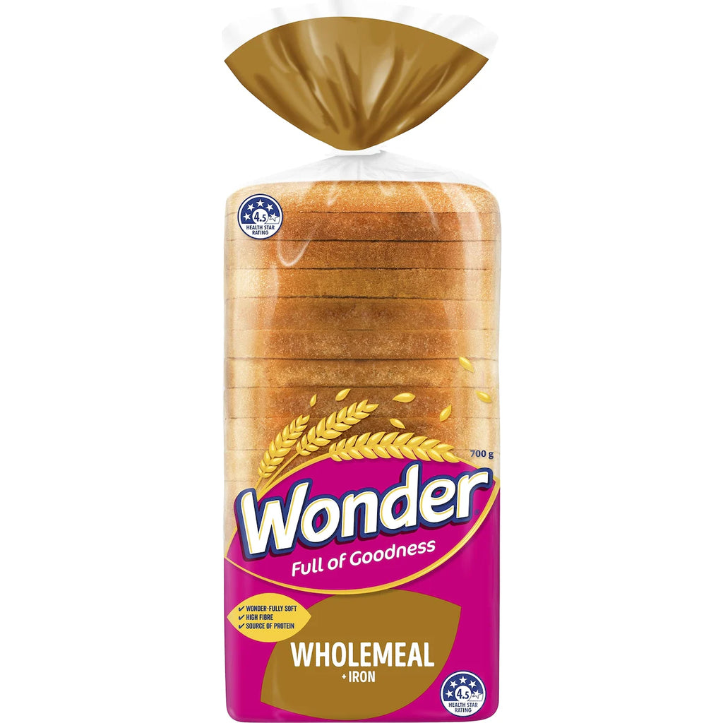 Wonder White Wholemeal With Iron Sandwich Slice 700g
