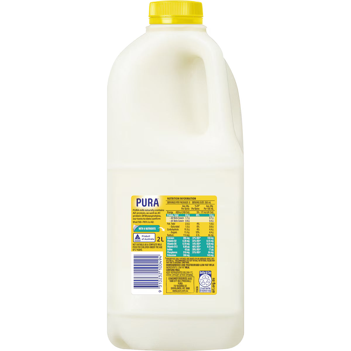 Pura Light Start Milk 2L