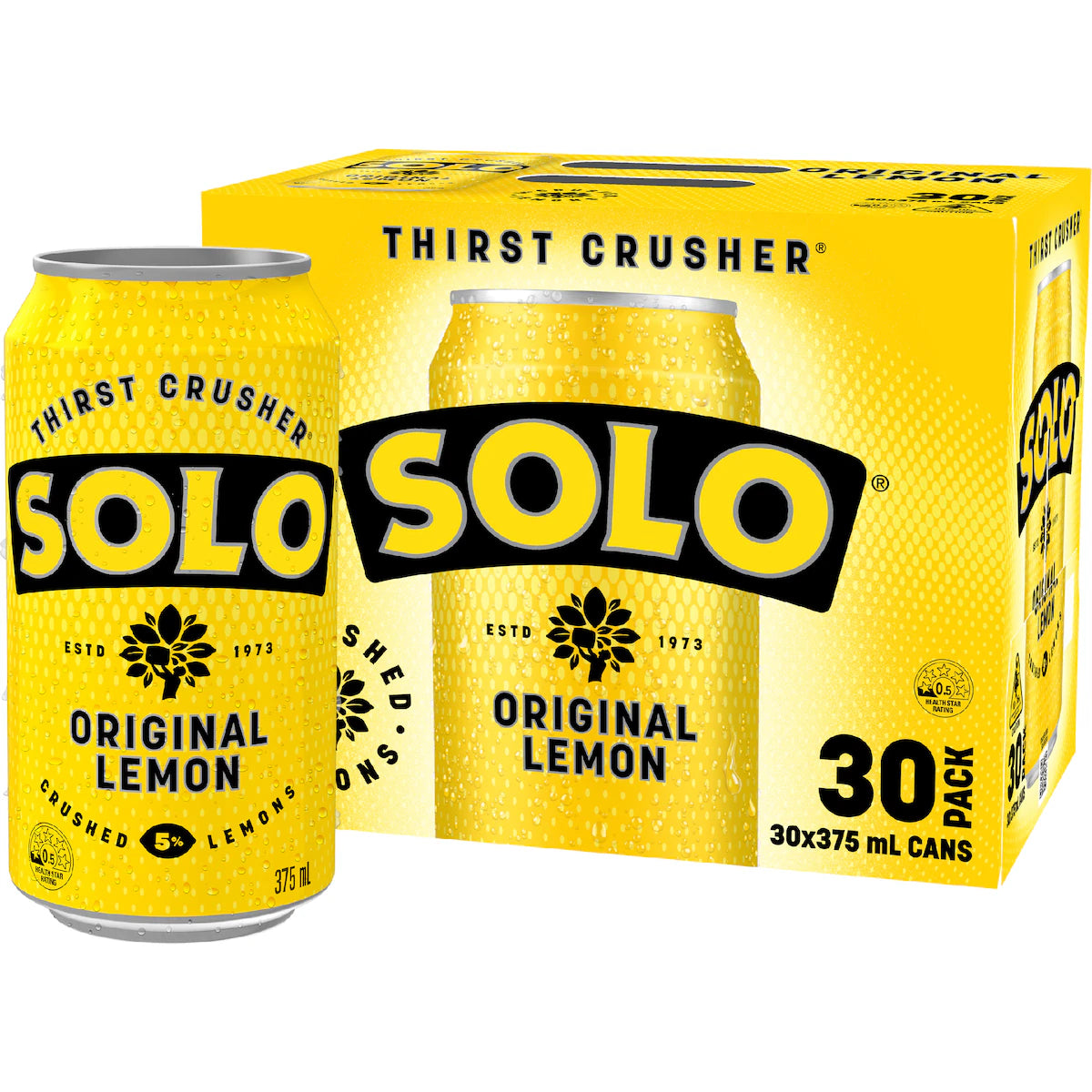 Solo Original Lemon Soft Drink Cans Multipack 375mL x 30 pack